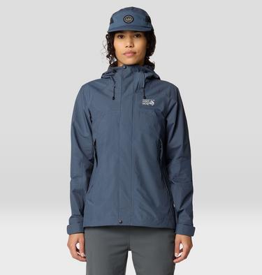 Women's Dry Times Hooded Jacket, Color: Moon Blue, image 6