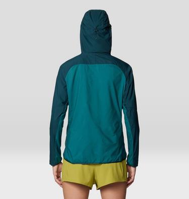 Women's Kor AirShell Hybrid Hooded Jacket, Color: Dark Marsh, Jack Pine, image 11