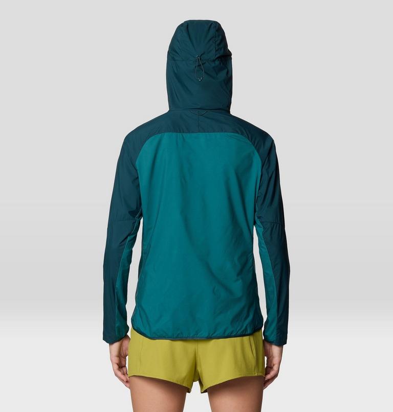 Women's Kor AirShell Hybrid Hooded Jacket, Color: Dark Marsh, Jack Pine, image 3
