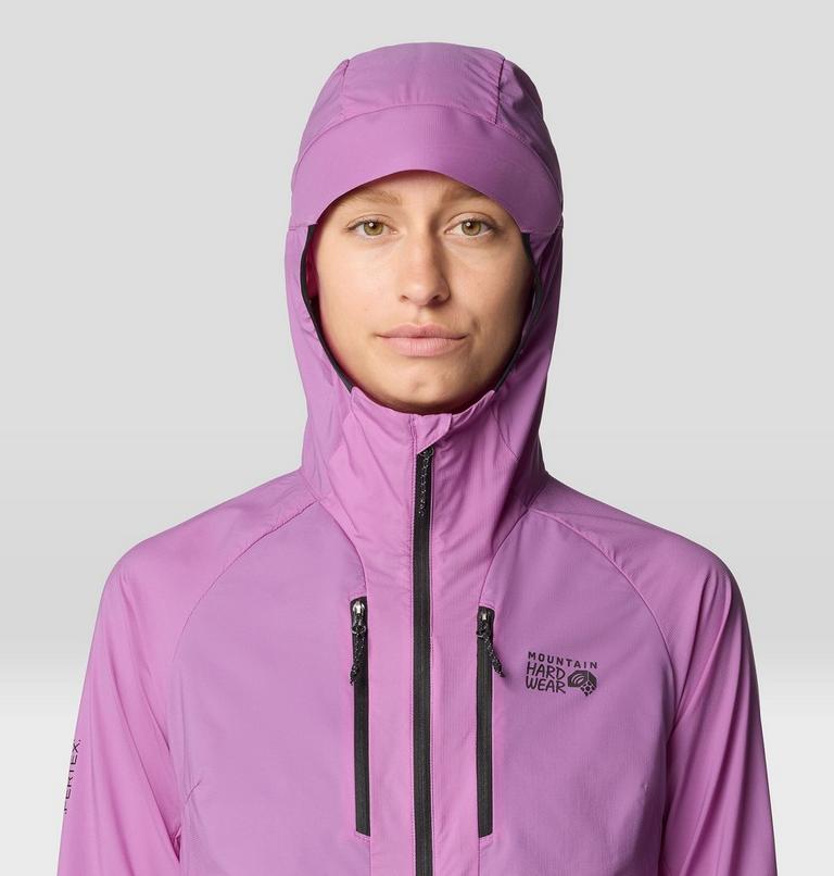 Women's Kor AirShell Hybrid Hooded Jacket, Color: Lilac Glow, image 5