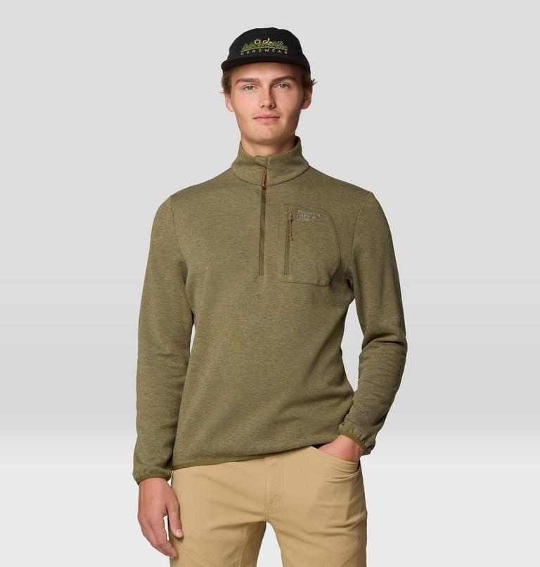 Men's Route Out 1/2 Zip, Color: Combat Green, image 5