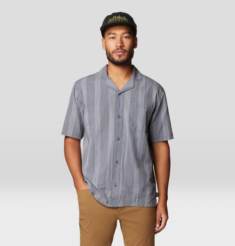 Men's Cottonwood Camp Lite Short Sleeve Shirt, Color: Graphite Strata Stripe, image 6