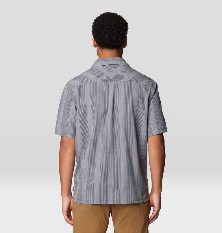 Men's Cottonwood Camp Lite Short Sleeve Shirt, Color: Graphite Strata Stripe, image 3