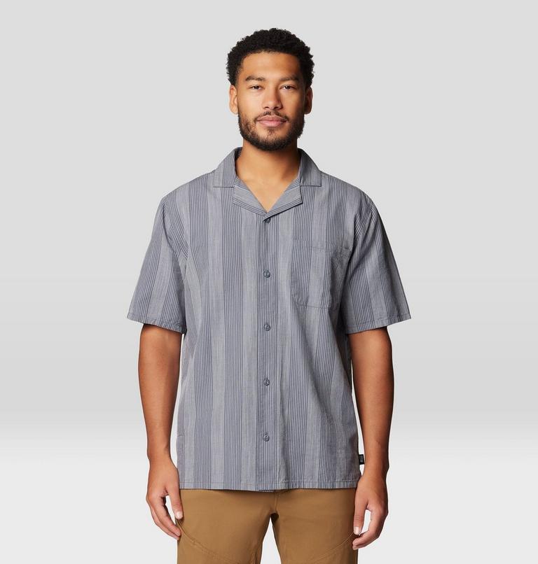 Men's Cottonwood Camp Lite Short Sleeve Shirt, Color: Graphite Strata Stripe, image 1