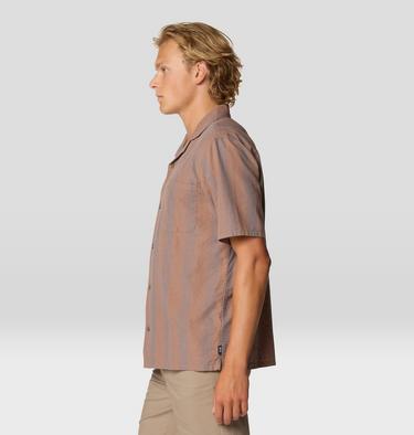 Men's Cottonwood Camp Lite Short Sleeve Shirt, Color: New Clay Strata Stripe, image 3