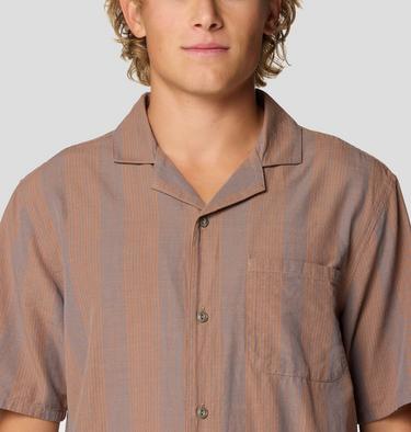 Men's Cottonwood Camp Lite Short Sleeve Shirt, Color: New Clay Strata Stripe, image 4