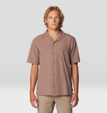 Men's Cottonwood Camp Lite Short Sleeve Shirt, Color: New Clay Strata Stripe, image 1
