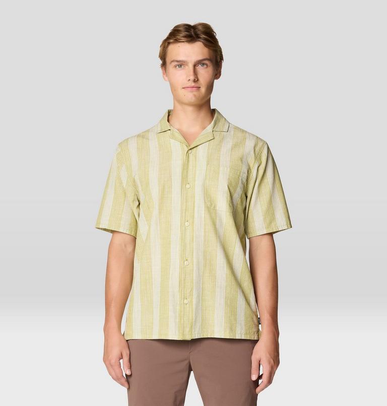 Men's Cottonwood Camp Lite Short Sleeve Shirt, Color: Moon Moss Strata Stripe, image 1