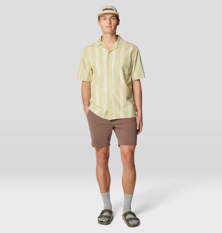 Men's Cottonwood Camp Lite Short Sleeve Shirt, Color: Moon Moss Strata Stripe, image 2