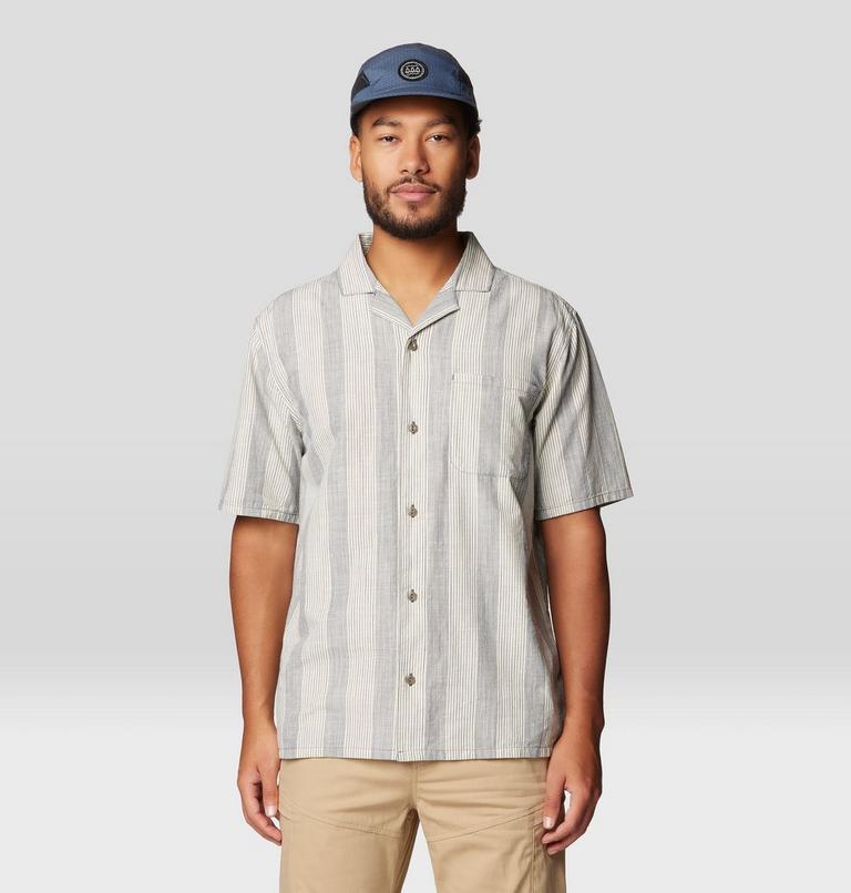 Men's Cottonwood Camp Lite Short Sleeve Shirt, Color: Moon Blue Strata Stripe, image 6
