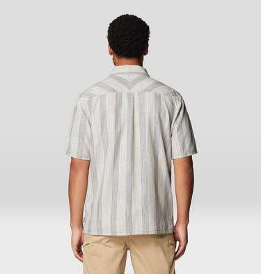 Men's Cottonwood Camp Lite Short Sleeve Shirt, Color: Moon Blue Strata Stripe, image 3