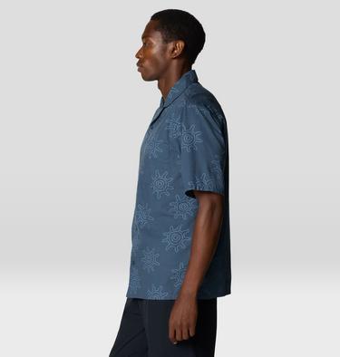 Men's Cottonwood Camp Lite Short Sleeve Shirt, Color: Moon Blue Suns Print, image 8