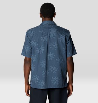 Men's Cottonwood Camp Lite Short Sleeve Shirt, Color: Moon Blue Suns Print, image 7
