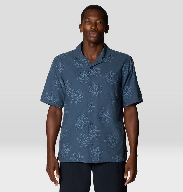 Men's Cottonwood Camp Lite Short Sleeve Shirt, Color: Moon Blue Suns Print, image 1