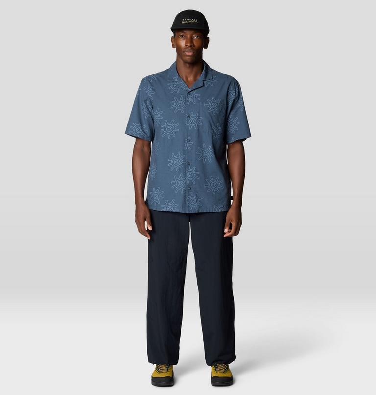 Men's Cottonwood Camp Lite Short Sleeve Shirt, Color: Moon Blue Suns Print, image 2