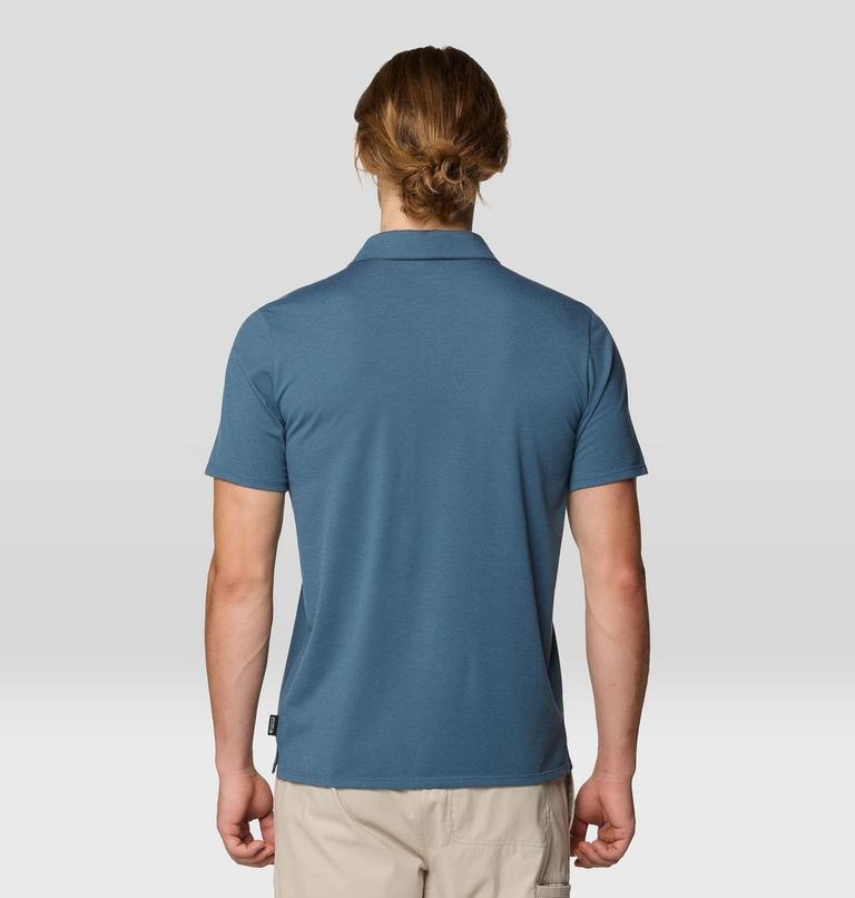 Men's Low Exposure Polo, Color: Moon Blue, image 2