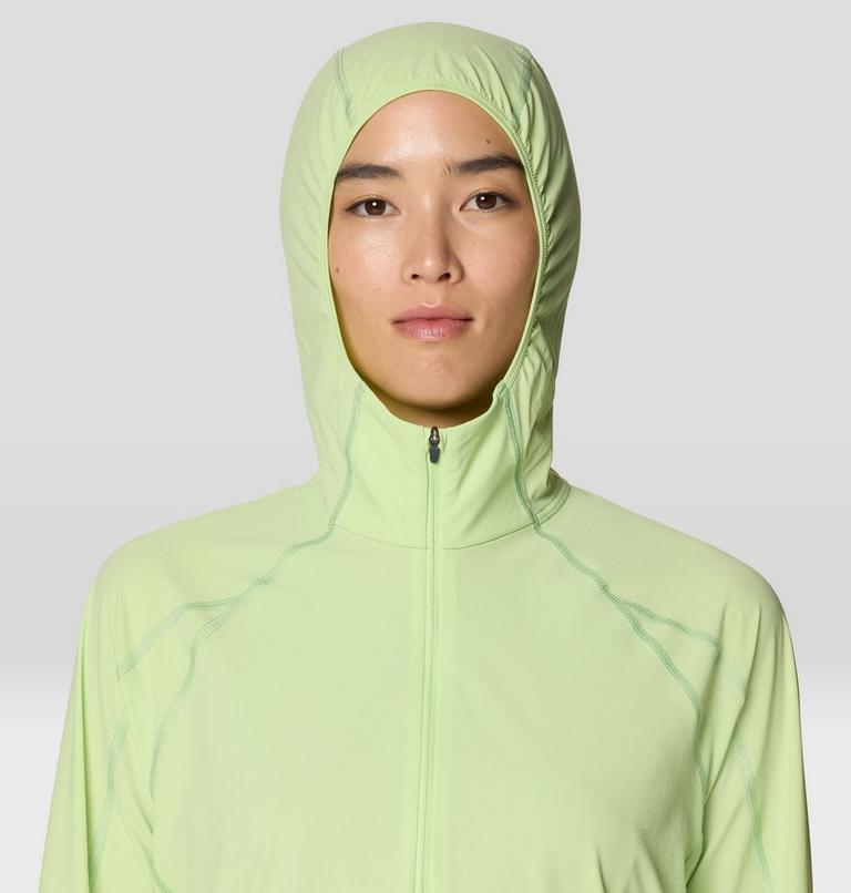 Women's Sunshield Hoody, Color: Frozen In Lime, image 5