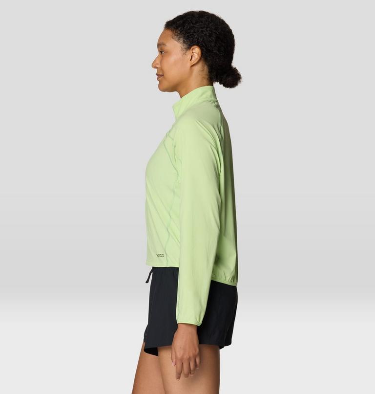 Women's Sunshield 1/2 Zip, Color: Frozen In Lime, image 3