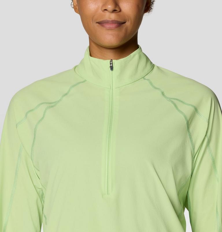 Women's Sunshield 1/2 Zip, Color: Frozen In Lime, image 4