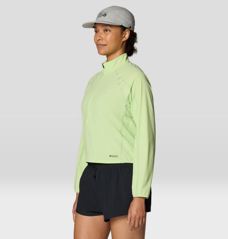 Women's Sunshield 1/2 Zip, Color: Frozen In Lime, image 5