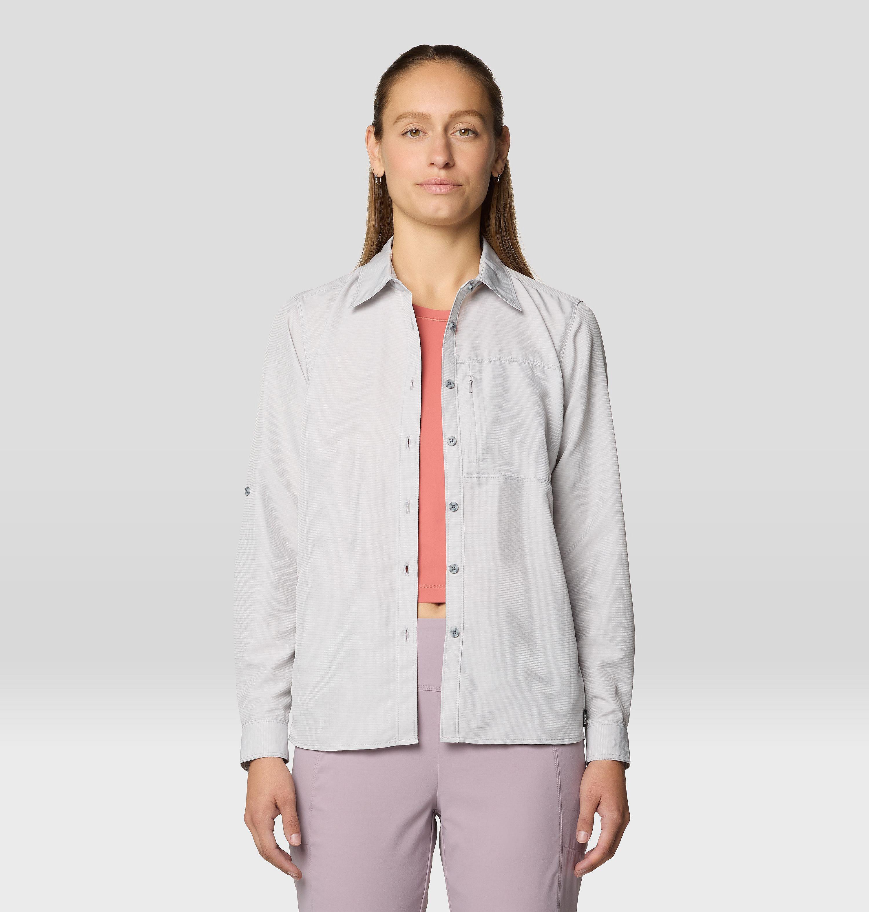 Mountain Hardwear Women's Canyon Long Sleeve Shirt - XS - Grey