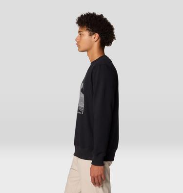 Men's Mountain Sunset Pullover Crew, Color: Black, image 8