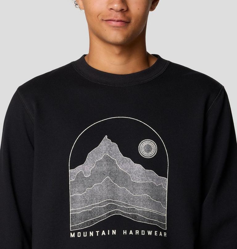 Men's Mountain Sunset Pullover Crew, Color: Black, image 5