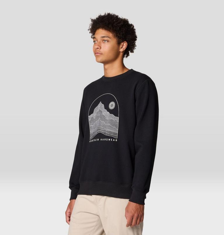 Men's Mountain Sunset Pullover Crew, Color: Black, image 6