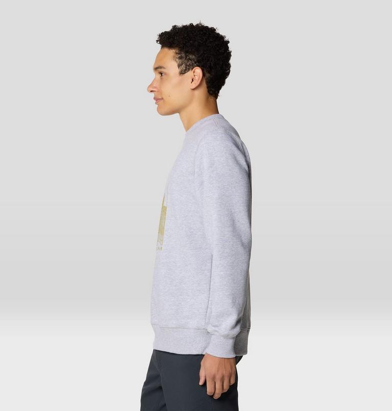 Men's Mountain Sunset Pullover Crew, Color: Hardwear Grey Heather, image 3