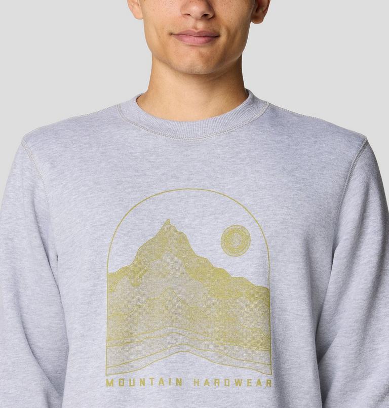 Men's Mountain Sunset Pullover Crew, Color: Hardwear Grey Heather, image 4