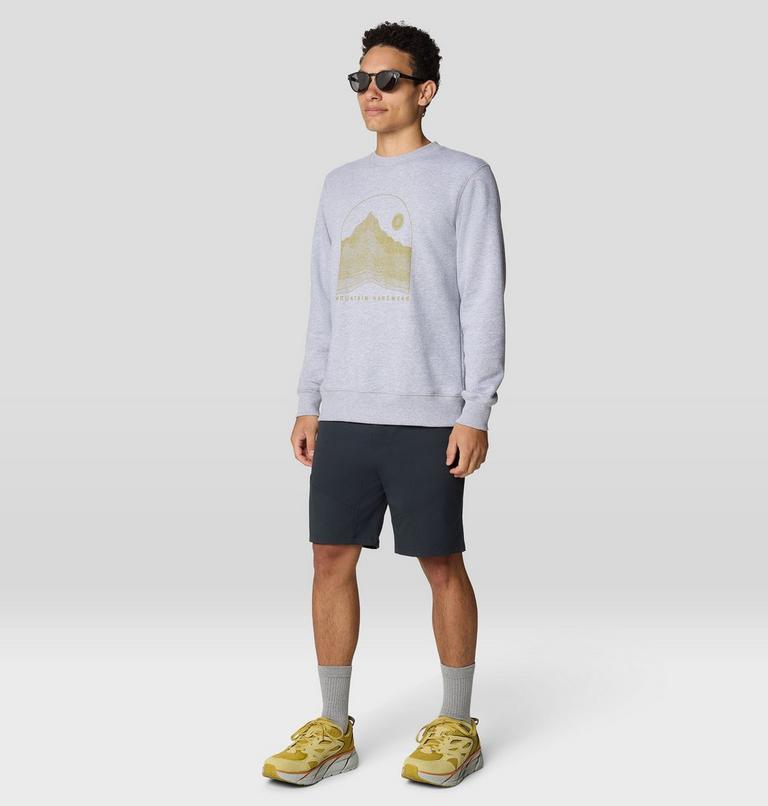 Men's Mountain Sunset Pullover Crew, Color: Hardwear Grey Heather, image 5