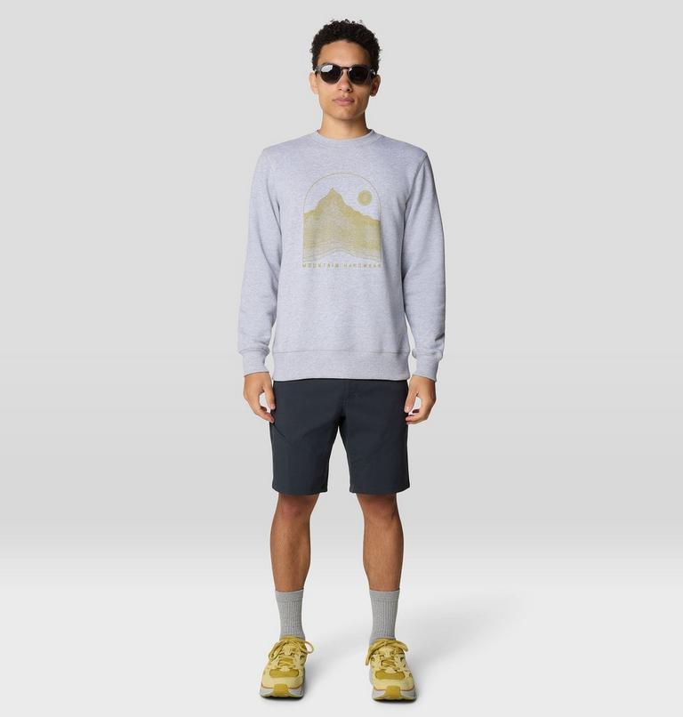 Men's Mountain Sunset Pullover Crew, Color: Hardwear Grey Heather, image 6