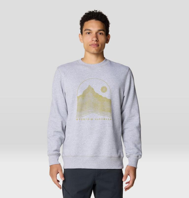 Men's Mountain Sunset Pullover Crew, Color: Hardwear Grey Heather, image 1