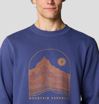 Men's Mountain Sunset Pullover Crew, Color: Lapis Dusk, image 4