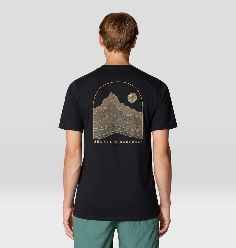 Men's Mountain Sunset Short Sleeve, Color: Black, image 3