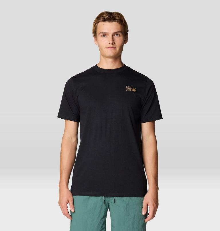 Men's Mountain Sunset Short Sleeve, Color: Black, image 1
