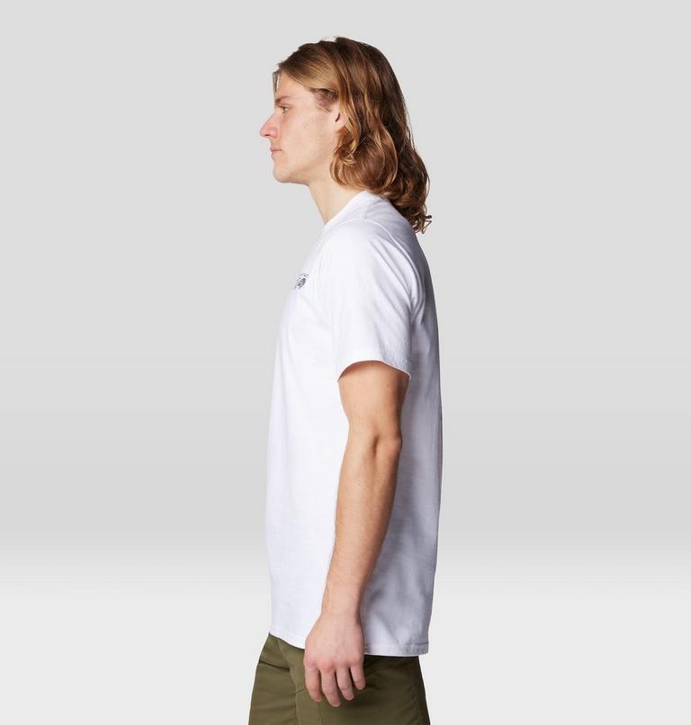 Men's Mountain Sunset Short Sleeve, Color: White, image 4