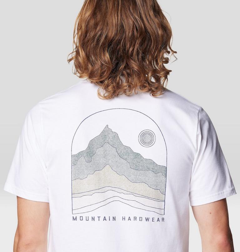 Men's Mountain Sunset Short Sleeve, Color: White, image 6