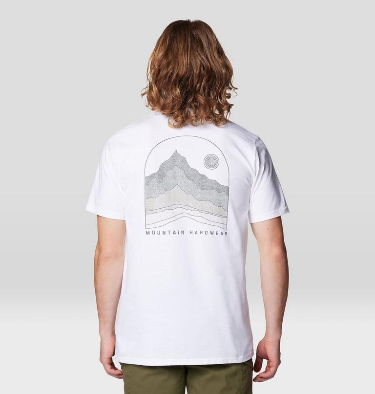 Men's Mountain Sunset Short Sleeve, Color: White, image 3