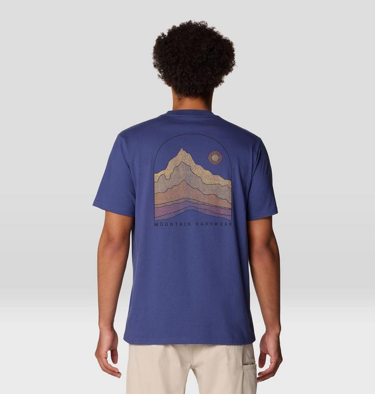 Men's Mountain Sunset Short Sleeve, Color: Lapis Dusk, image 3