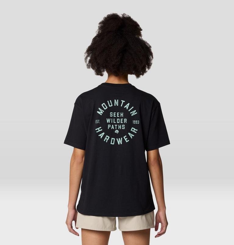 Women's MHW Circle Boxy Short Sleeve, Color: Black, image 3