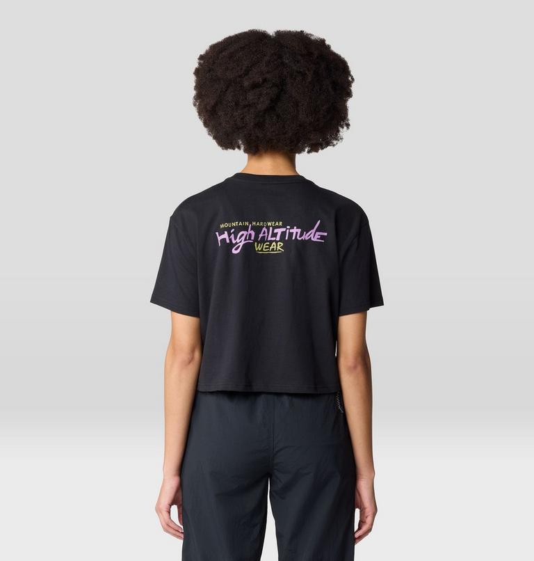 Women's High Altitude Boxy Crop Short Sleeve, Color: Black, image 3