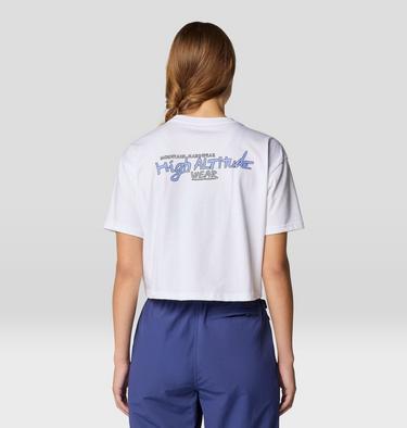Women's High Altitude Boxy Crop Short Sleeve, Color: White, image 7
