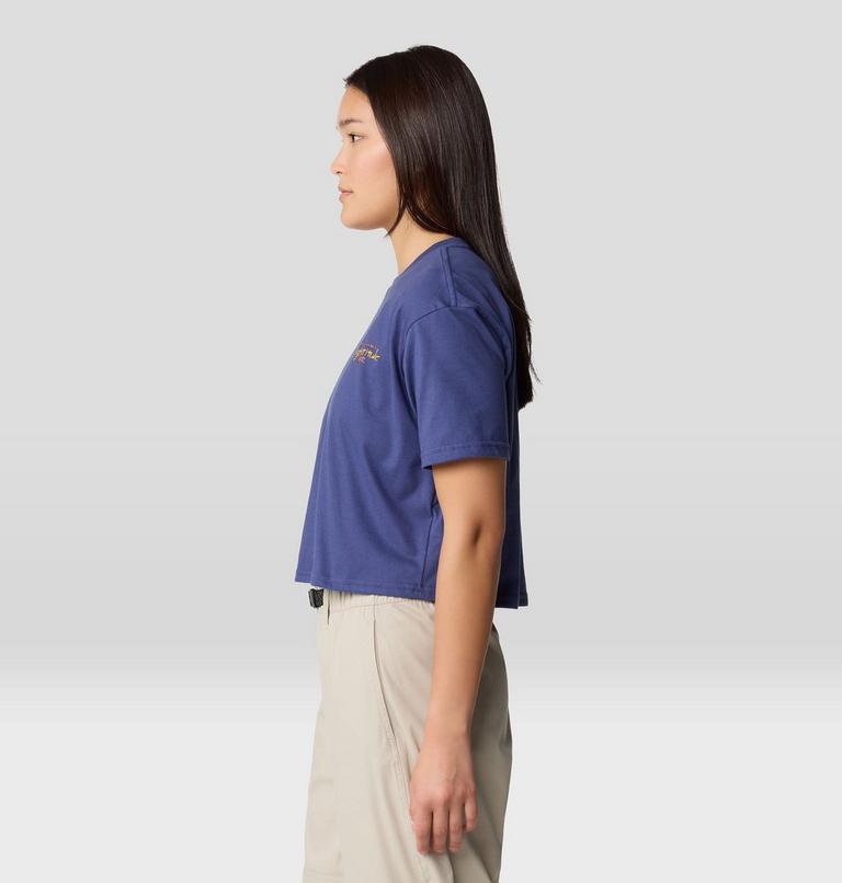 Women's High Altitude Boxy Crop Short Sleeve, Color: Lapis Dusk, image 4