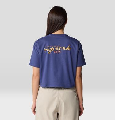 Women's High Altitude Boxy Crop Short Sleeve, Color: Lapis Dusk, image 15