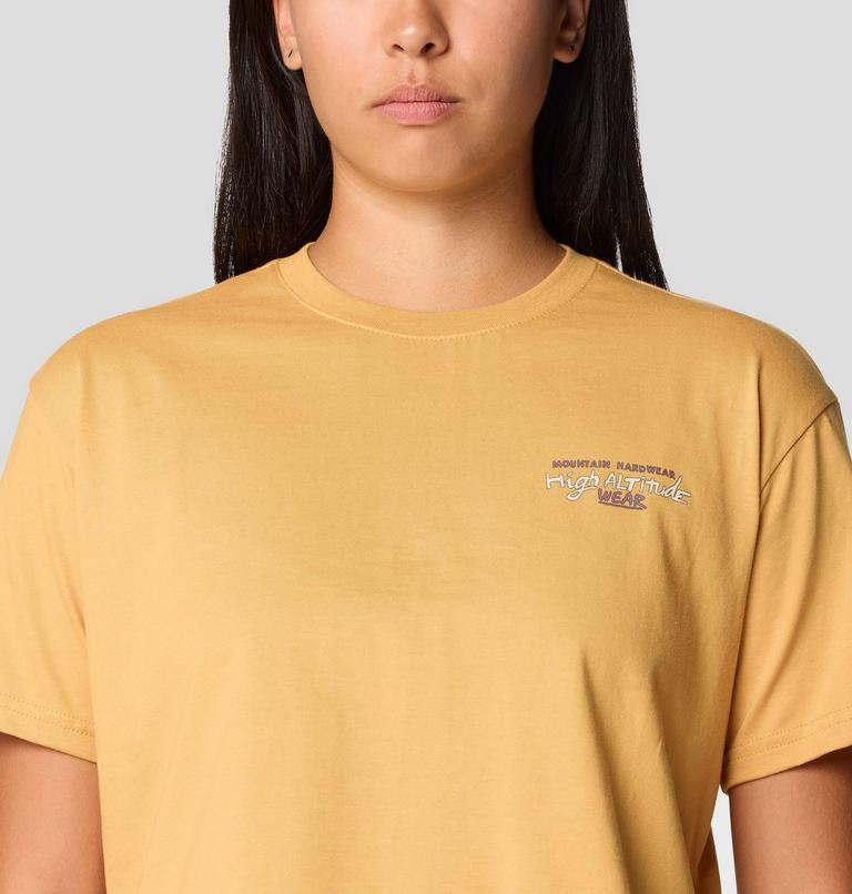 Women's High Altitude Boxy Crop Short Sleeve, Color: Sundown Gold, image 5