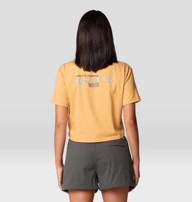 Women's High Altitude Boxy Crop Short Sleeve, Color: Sundown Gold, image 11