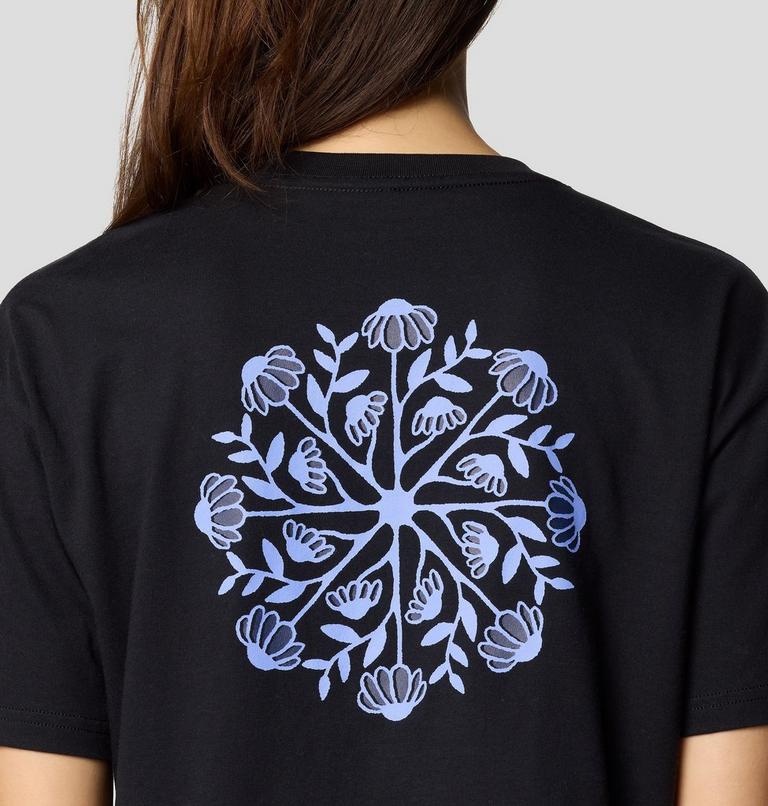 Women's Seek Floral Boxy Crop Short Sleeve, Color: Black, image 6