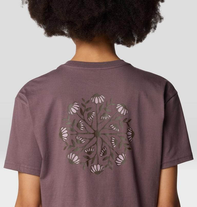 Women's Seek Floral Boxy Crop Short Sleeve, Color: Warm Ash, image 5