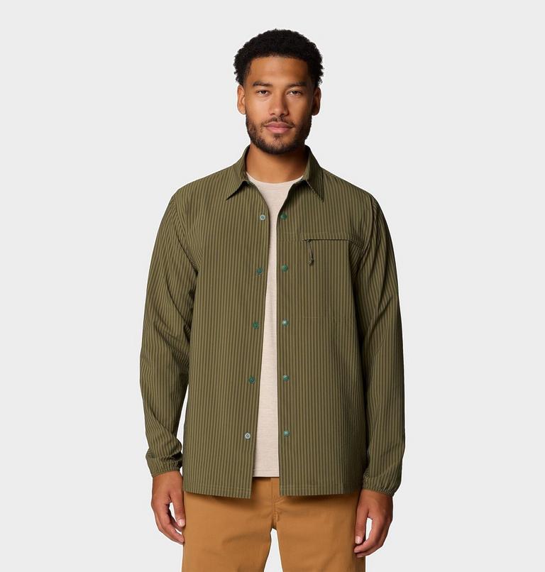 Men's Sunshadow Long Sleeve, Color: Combat Green, image 6